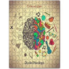 Cakapuzzle Ekim Psikoloji Günü Sayısal Duygusal Beyin Mdf 120 Parça Puzzle