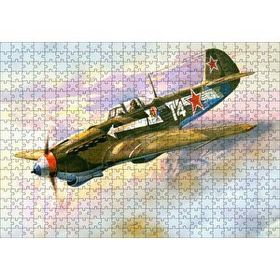 Cakapuzzle El Boyama Sanat Savaş Üçağı 120 Parça Ahşap Puzzle