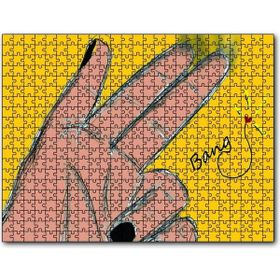 Cakapuzzle El İşareti Bang Ahşap 500 Parça Puzzle