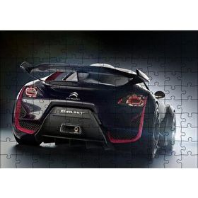 Cakapuzzle Elektrikli Siyah Citroen Survolt Arka Görünüş 120 Parça Ahşap Puzzle