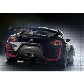 Cakapuzzle Elektrikli Siyah Citroen Survolt Arka Görünüş 120 Parça Ahşap Puzzle