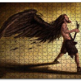 Cakapuzzle Elektrogitar Çalan Adam Karikatürize Mdf 255 Parça Puzzle