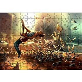 Cakapuzzle Elektrogitar Güvercinler Güneş 120 Parça Puzzle