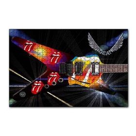 Cakapuzzle Elektrogitar Kırmızı Dudaklar ve Dil 120 Parça Ahşap Puzzle