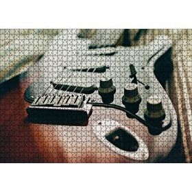 Cakapuzzle Elektrogitar Yakın Çekim 120 Parça Ahşap Puzzle