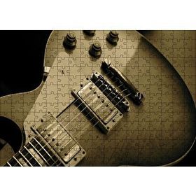 Cakapuzzle Elektrogitar Yakın Çekim Detay 120 Parça Ahşap Puzzle