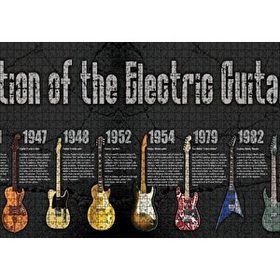 Cakapuzzle Elektrogitarın Evrimi 120 Parça Ahşap Puzzle