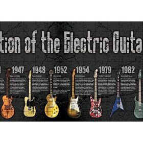 Cakapuzzle Elektrogitarın Evrimi 120 Parça Ahşap Puzzle