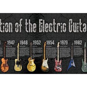 Cakapuzzle Elektrogitarın Evrimi 120 Parça Ahşap Puzzle