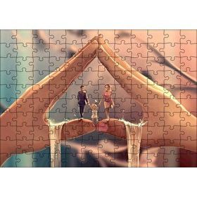 Cakapuzzle Eller Arasındaki Aile 120 Parça Ahşap Puzzle