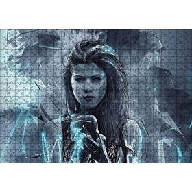 Cakapuzzle Elma Sunan Güzel Kadın 120 Parça Ahşap Puzzle