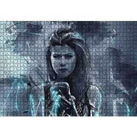 Cakapuzzle Elma Sunan Güzel Kadın 120 Parça Ahşap Puzzle