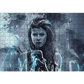 Cakapuzzle Elma Sunan Güzel Kadın 120 Parça Ahşap Puzzle