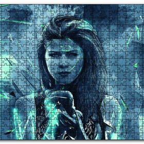 Cakapuzzle Elma Sunan Güzel Kadın Ahşap 500 Parça Puzzle