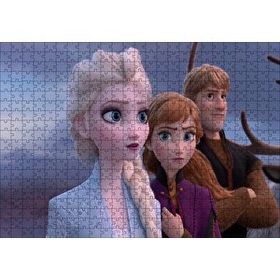 Cakapuzzle Elsa Anna Ve Kristoff Karlar Ülkesi Görseli 120 Parça Ahşap Puzzle