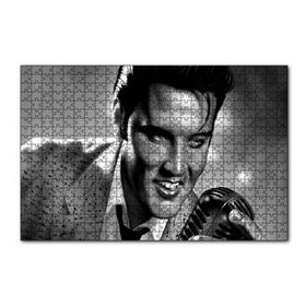 Cakapuzzle Elvis Presley Siyah Beyaz Çizim 120 Parça Ahşap Puzzle