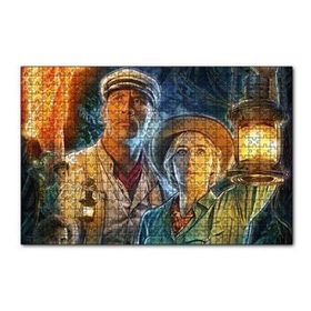 Cakapuzzle Emily Blunt Dwayne Johnson Fenerleriyle 120 Parça Ahşap Puzzle