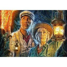 Cakapuzzle Emily Blunt Dwayne Johnson Fenerleriyle 120 Parça Ahşap Puzzle