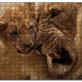 Cakapuzzle Erkek Aslan ve Evladı Mdf 255 Parça Puzzle