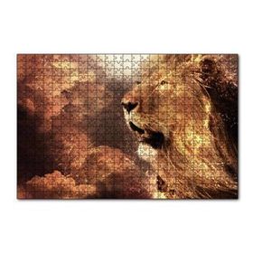 Cakapuzzle Erkek Aslan Yelesi ve Aynı Renk Bulutlar 120 Parça Ahşap Puzzle