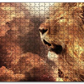 Cakapuzzle Erkek Aslan Yelesi ve Aynı Renk Bulutlar Mdf 255 Parça Puzzle
