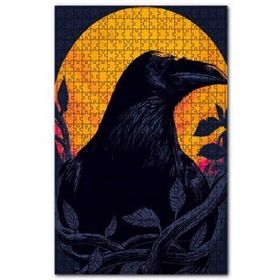 Cakapuzzle Eski Ay Işığında Kara Karga Görseli 120 Parça Puzzle
