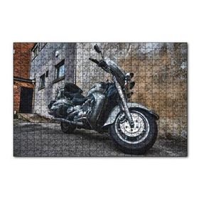 Cakapuzzle Eski Binalar ve Harley Davidson 120 Parça Ahşap Puzzle