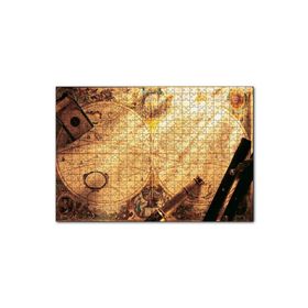 Cakapuzzle Eski Dünya Haritası Dürbün Pusula ve Usturlab Mdf 1000 Parça Puzzle