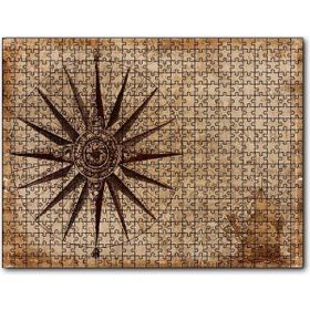 Cakapuzzle Eski Dünya Haritası Üzerinde Pusula 120 Parça Puzzle