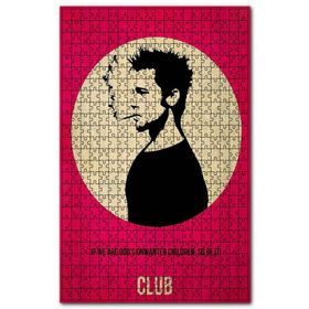 Cakapuzzle Eski Fight Club Figürü Afiş Görseli Ahşap 255 Parça Puzzle