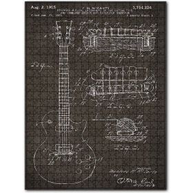 Cakapuzzle Eski Gitarın Grafik Tasarım Görseli Ahşap 255 Parça Puzzle