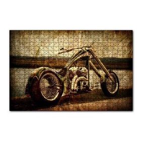 Cakapuzzle Eski Görünüm Chopper Motorsiklet 120 Parça Ahşap Puzzle