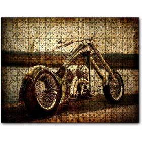 Cakapuzzle Eski Görünüm Chopper Motorsiklet Mdf 500 Parça Puzzle