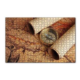 Cakapuzzle Eski Harita Fermanlar ve Pusula 120 Parça Ahşap Puzzle