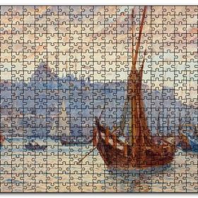 Cakapuzzle Eski İstanbul Haliçte Gemiler Mdf 255 Parça Puzzle