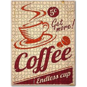 Cakapuzzle Eski Kahve Satış Afiş Görseli 500 Parça Puzzle