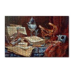 Cakapuzzle Eski Kitaplar Kum Saati Dürbün ve Usturlab 120 Parça Ahşap Puzzle