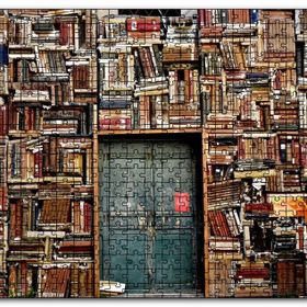 Cakapuzzle Eski Kitaplarla Örülü Ev Mdf 500 Parça Puzzle