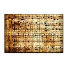 Cakapuzzle Eski Lekeli Kağıtta Notalar ve Ritimler 120 Parça Ahşap Puzzle