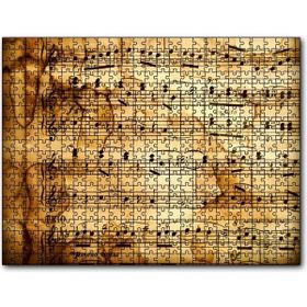 Cakapuzzle Eski Lekeli Kağıtta Notalar ve Ritimler Mdf 1000 Parça Puzzle