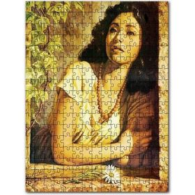 Cakapuzzle Eski Penceredeki Çekici Esmer Kadın Mdf 255 Parça Puzzle