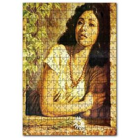 Cakapuzzle Eski Penceredeki Çekici Esmer Kadın Mdf 500 Parça Puzzle