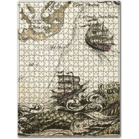 Cakapuzzle Eski San Pedro Haritası ve Gemiler Ahşap 255 Parça Puzzle