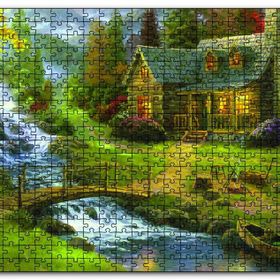Cakapuzzle Ev Dere Ceylan Doğa Ahşap 500 Parça Puzzle