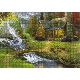 Cakapuzzle Ev Dere Ceylan Doğa Ahşap 500 Parça Puzzle
