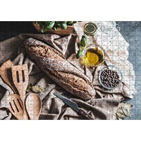 Cakapuzzle Ev Yapımı Doğal Ekmek 120 Parça Ahşap Puzzle