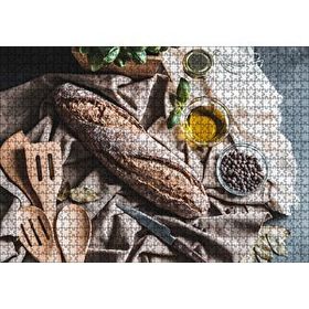Cakapuzzle Ev Yapımı Doğal Ekmek 120 Parça Ahşap Puzzle