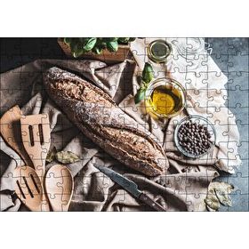 Cakapuzzle Ev Yapımı Doğal Ekmek 120 Parça Ahşap Puzzle