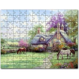 Cakapuzzle Evi ve Atlar Doğa 255 Parça Puzzle
