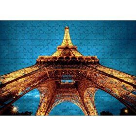 Cakapuzzle Eyfel Kulesi Gece Alttan Görünüm 120 Parça Ahşap Puzzle